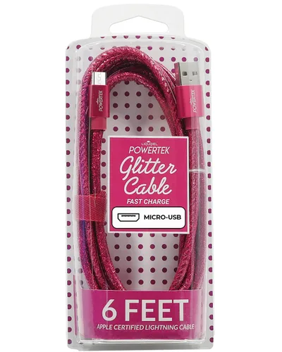 Miniatura 9 de Liquipel Powertek - Cable de carga micro USB para teléfonos celulares y dispositivos electrónicos, 6 pies (negro)