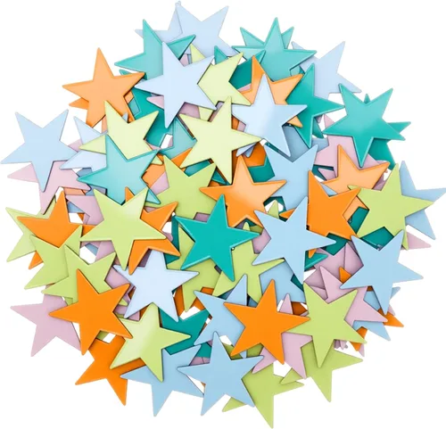 Miniatura 9 de Outus 120 pequeñas estrellas magnéticas – Bonitos imanes en forma de estrella de colores para niños, tabla de recompensas, aula, pizarra blanca