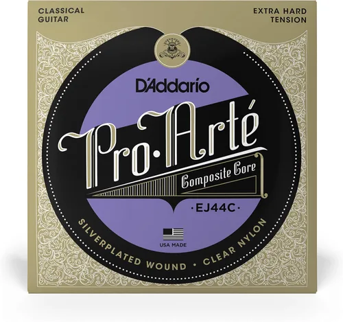 Miniatura 2 de D'Addario Pro-Arte - Cuerdas de guitarra clásica Pro-Arte - EJ44C - Cuerdas de guitarra de nailon - Envoltura chapada en plata, núcleo compuesto