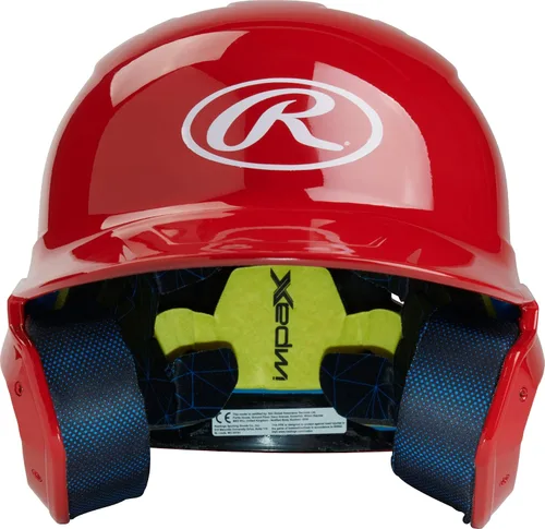 Miniatura 2 de Rawlings Casco de bateo de béisbol MACH Brillo Tamaños JR y SR Varios colores brillo escarlata