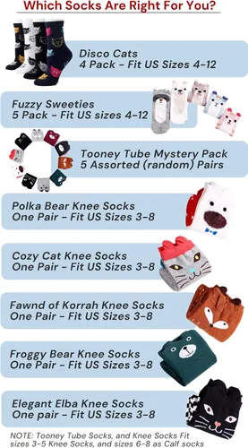 Miniatura 4 de Cute Tube Socks, Girls Knee Socks, Fun Socks For Girls or Teens, cute animal socks Fox Cat Deer Fawn Bear