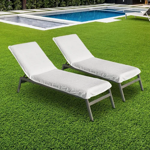Miniatura 12 de Boca Terry - Funda de toalla para silla de salón, 100% algodón, para piscina o silla de playa, parte superior ajustada