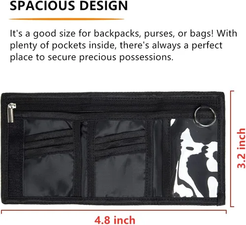 Miniatura 5 de Cartera para niños y niñas, cartera para niños pequeños, de lona triple para exteriores, para niños, niños, novedosa cartera para regalos