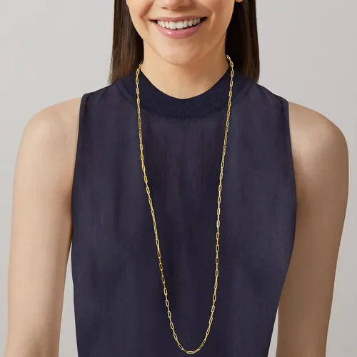 Miniatura 6 de RS Pure by Ross-Simons Italian 14kt Yellow Gold Paper Clip Link Necklace