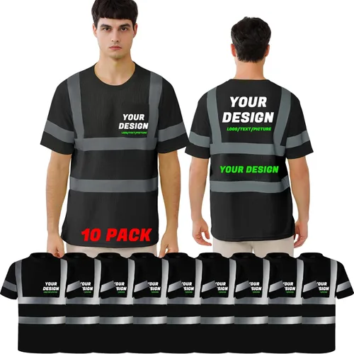 Miniatura 6 de BeautyWill Camisa de seguridad con logotipo personalizado Hi Vis Class2 Camisa reflectante de alta visibilidad con bolsillo Camisa de trabajo