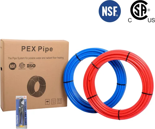 Miniatura 7 de EFIELD Tubo Pex-b de 1/2 pulgada y 2 x 50 pies, certificado NSF para agua potable, agua caliente/fría, azul y rojo de 100 pies de longitud
