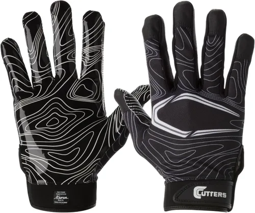 Cutters Guantes de fútbol – Guantes de receptor de fútbol con agarre de silicona de alta adherencia, soporte y protección superiores, adultos y