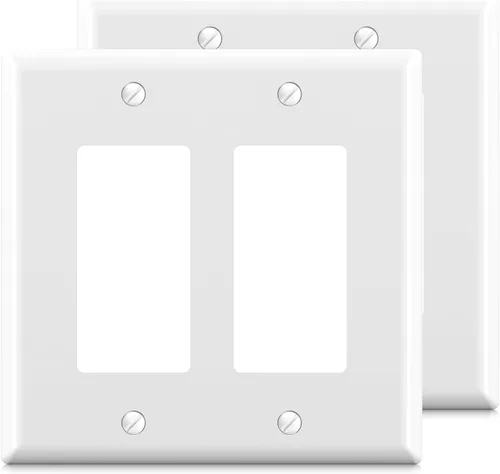 Miniatura 31 de ELEGRP Placas decorativas de pared de 3 posiciones, tamaño mediano 4.88" H x 6.75" L, cubierta frontal termoplástica irrompible para interruptor