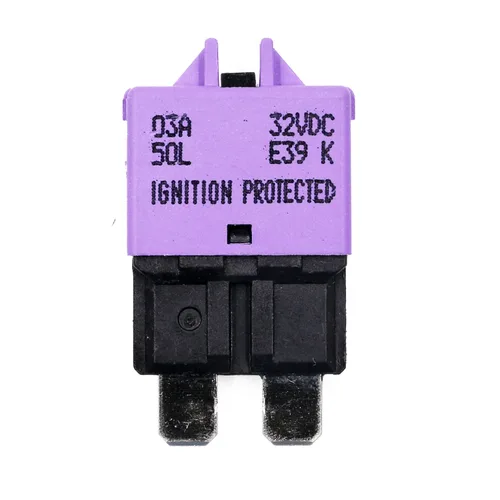 Miniatura 3 de E39 Fusible automotriz de hoja reiniciable manualmente - ATC/ATO de bajo perfil 3A, 12V-32V CC para marino/RV/coche (paquete de 5)