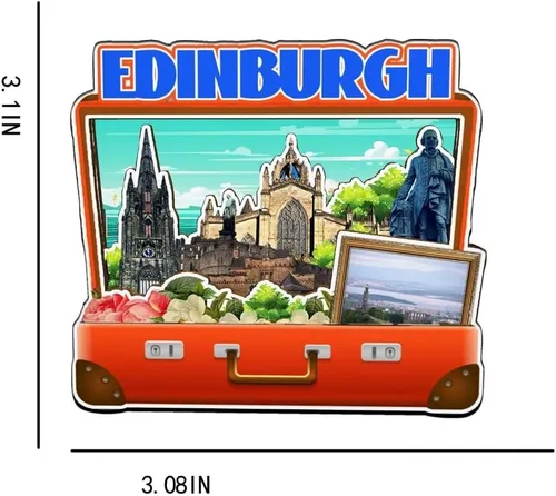 Miniatura 3 de Imán de madera para nevera de Edimburgo, Reino Unido, 3587, monumentos en 3D, recuerdos coleccionables, para viajes, decoración hecha a mano