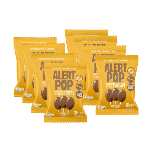 Miniatura 15 de Alertpop - Paletas de cafeína natural, caramelo sin azúcar de frambuesa azul con cafeína natural, sin derretimiento, sin derrames, para llevar, sin