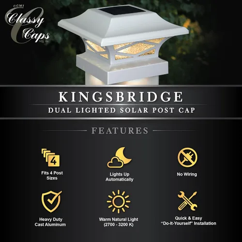 Miniatura 7 de Classy Caps SLK807W Kingsbridge - Tapa solar con doble iluminación blanca