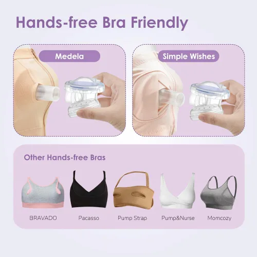 Miniatura 4 de Maymom Brida de protección de pecho compatible de 0.669 in para extractor de leche y válvula Lansinoh. Piezas de bomba Lansinoh no originales.