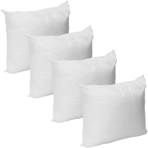 Miniatura 8 de Mybecca Paquete de 4 Almohadas, Poliéster & Mezcla de poliéster, Blanco, 12" x 12