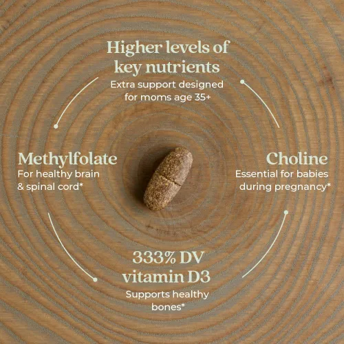 Miniatura 3 de New Chapter Vitaminas prenatales, un multivitamínico prenatal diario a partir de 35 años con metilfolato + colina para mamá y bebé saludables, 30