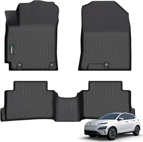 ANBINGO® Apto para Alfombrillas de Suelo del Hyundai Kona Eléctrico (Solo EV) 2019-2023 / para Hyundai Kona Alfombrillas de Automóvil Eléctrico