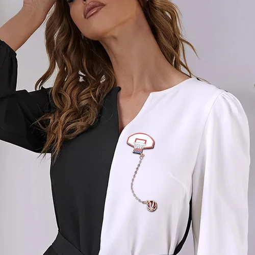 Miniatura 3 de Jewelry Making Pin Backs Frame Basketball Brooch Creative Design Brooch Funny Brooch Cartoon Badge Backing for