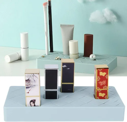 Miniatura 3 de Silicone Lipstick Organizer, 24 Slots Makeup Cosmetics Holder, Storage Box Display Stand For Dressing Table, Countertop Desk, Soft Non Slip