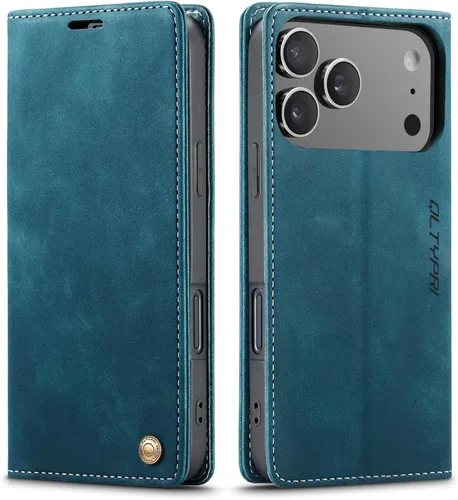 Miniatura 64 de QLTYPRI Para iPhone Air Case Wallet Con Tarjetero, Vintage PU Cuero Kickstand Cierre Magnético A Prueba De Golpes Folio Libro Funda Para IPhone 17