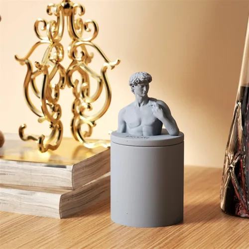 Miniatura 5 de BOOWAN NICOLE Tarro de vela Molde de silicona Molde de jardinera de hormigón Moldes DIY Cemento Pot Herramientas para hacer SH0816
