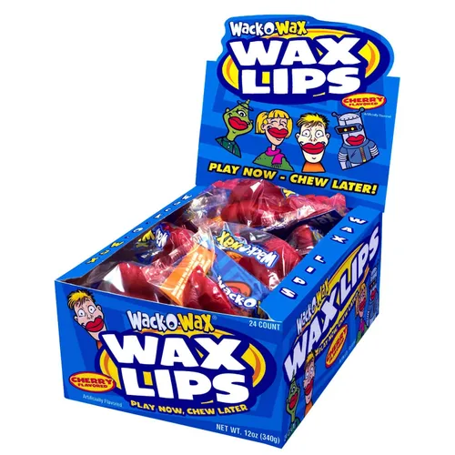 Tootsie Roll Wack-O-Wax - Caja de 24 unidades, sabor a cereza
