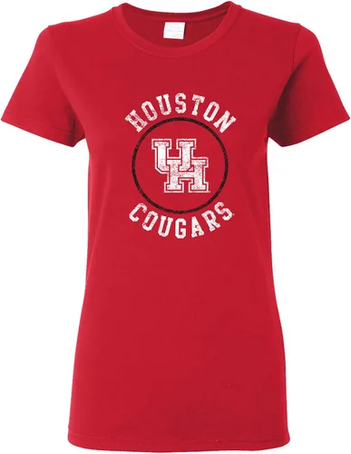 Miniatura 32 de NCAA - Camiseta para mujer, diseño de círculo envejecido, color del equipo, universidad