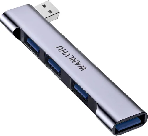 Miniatura 10 de Hub USB para portátil de 4 puertos, concentrador USB 3.0 portátil, adaptador multipuerto USB para MacBook Air/Pro, portátil, PC, teclado, unidad Hub