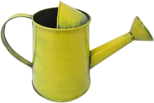 Miniatura 7 de Westcharm Florero decorativo de metal pequeño de 1 litro con girasol y mariquita para plantas de interior y exterior, decoración del hogar