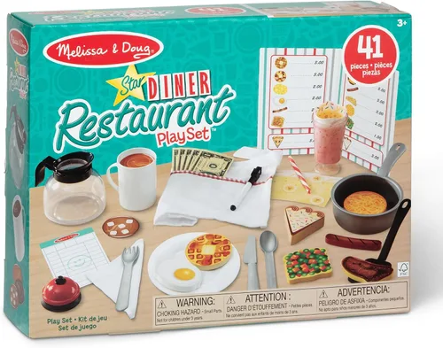 Miniatura 10 de Melissa & Doug – Juego de casa Star Diner Restaurante (41 Piezas)