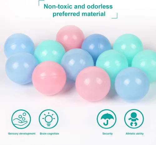 Miniatura 5 de TRENDBOX 100 piezas Bolas de Piscina de Bolas Macaron Bolas de Plástico para Piscina de Bolas Corralito de Juegos Bebés Niños Niñas Fiestas
