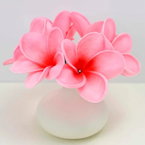 Miniatura 22 de Regalos de Cumpleaños para Mujeres 8pcs Flores Rosa Claro PU Tacto Real Flores Regalos para Mujeres para Navidad Flores Artificiales para Bricolaje