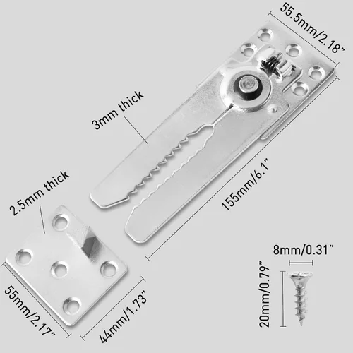 Miniatura 2 de HOWDIA Paquete de 2 tornillos conectadores seccionales de sofá, conectores de sofá resistentes para seccionales, abrazaderas de sofá para hacer
