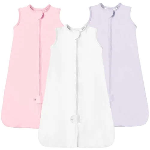 Miniatura 17 de TotAha Saco de dormir para bebés de 6 a 12 meses, paquete de 3, saco de dormir transpirable para bebé, niña, niño, manta usable con cremallera Azul
