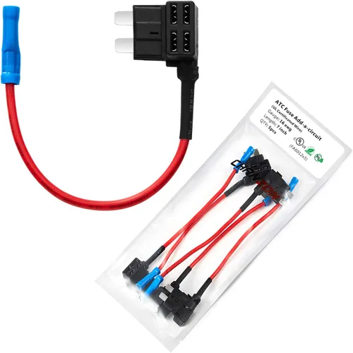 Miniatura 5 de [Cable UL] Chanzon 5 unids 12awg Add-a-Circuit Fusible Tap Adaptador ATC/ATO/Soporte de fusible estándar para 35A Automotriz Coche Motocicleta