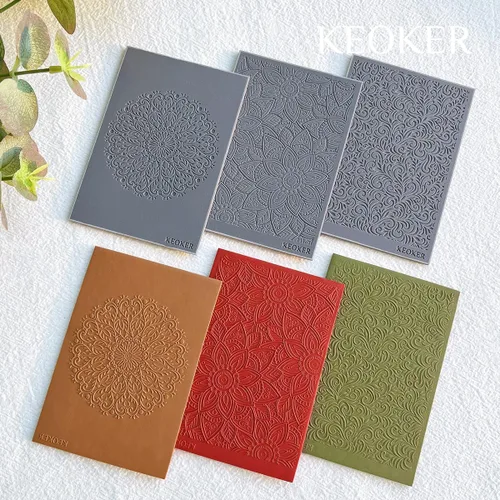 Miniatura 5 de KEOKER Juego de sábanas con textura de arcilla polimérica, moldes de aretes de arcilla para aretes, funciona con cortador de arcilla polimérica Boho1