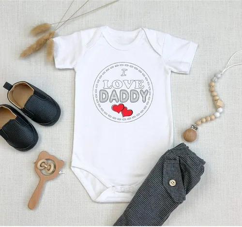 Miniatura 3 de I Love Daddy" Custom Boutique Body de Onesie.