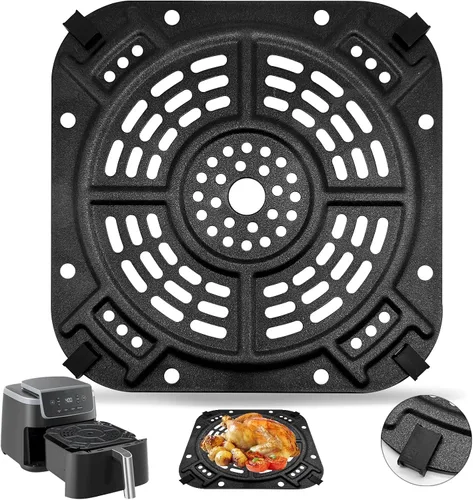 Miniatura 10 de Accesorios para freidora de aire Ninja AF080 Mini freidora de aire, 5.6 x 5.6 pulgadas, cuadrada, de grado alimenticio, antiadherente, freidora