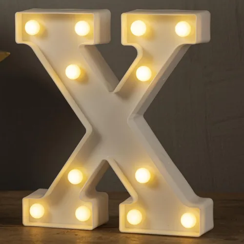 Miniatura 10 de HXWEIYE Letras iluminadas con luces LED, letreros luminosos de marquesina, 26 letras del alfabeto y 10 números para fiestas de cumpleaños, bares