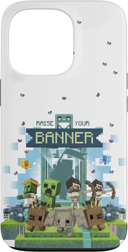 Miniatura 10 de Minecraft Legends Raise Your Banner Mobs Group Shot - Carcasa para iPhone 17