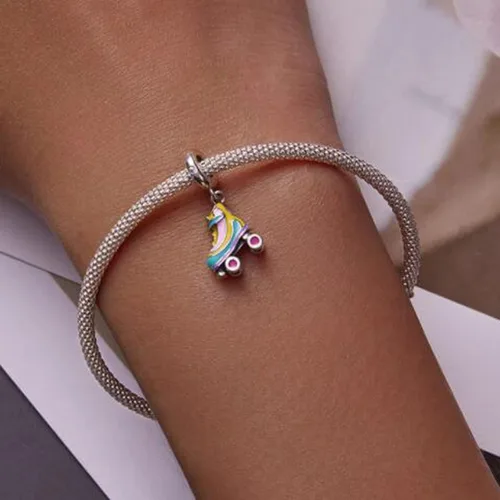 Miniatura 3 de Abalorios de plata de ley 925 para mujer, estrella de mar, luna, unicornio, ojo de ojo para pulseras, collar y colgante