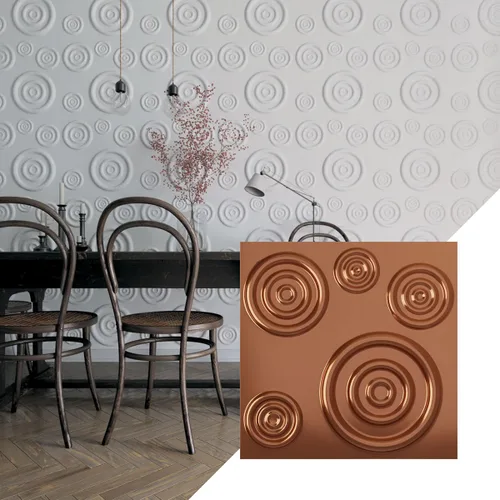 Miniatura 24 de Ekena Millwork 19 5/8 pulgadas de ancho x 19 5/8 pulgadas de alto Reece EnduraWall Panel de pared decorativo 3D, cobre envejecido