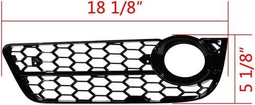 Miniatura 3 de Rejillas de malla de nido de abeja negro brillante para cubierta de luz antiniebla compatible con Audi 08-11 A5 Coupe Sportback 09-11 A5 Cabriolet