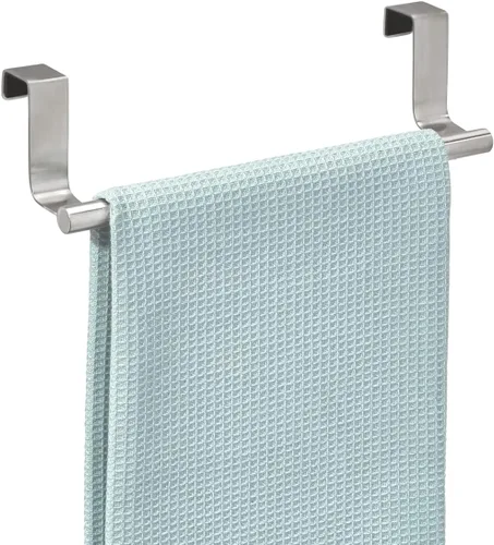 InterDesign barra para colgar toalla, paño de cocina, sobre el gabinete, 9 pulgadas Cepillado