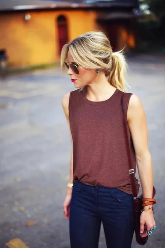 Miniatura 2 de JOELLYUS Camisetas sin mangas para mujer, estilo casual, cuello redondo, sin mangas, ajuste holgado, camisetas tipo túnica básicas