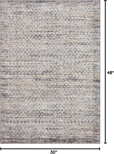 Miniatura 2 de Loloi Monroe Collection MON-03 Gris/Multicolor 2'-6" x 4'-0" Alfombra Decorativa