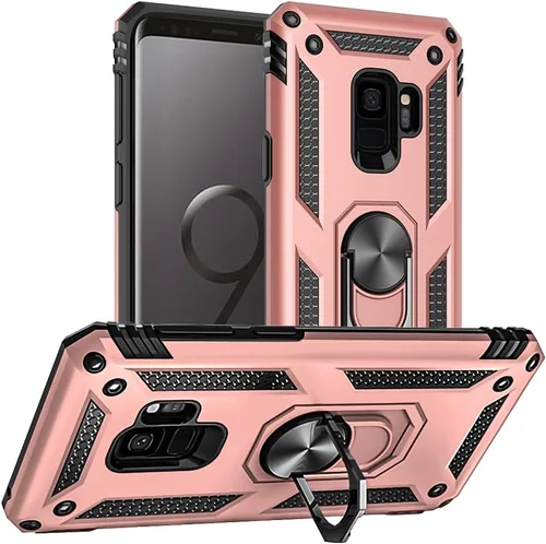 Miniatura 25 de Funda para Samsung Galaxy S9, Galaxy S9, [grado militar de 16 pies a prueba de caídas], anillo a prueba de golpes para Samsung Galaxy S9, verde