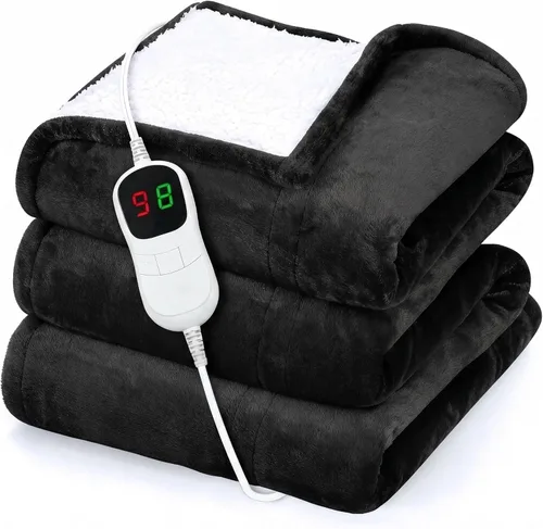 Miniatura 19 de GENIANI Manta eléctrica, almohadilla térmica XXL para dolor de espalda y alivio del dolor menstrual, apagado automático, lavable a máquina, Azul