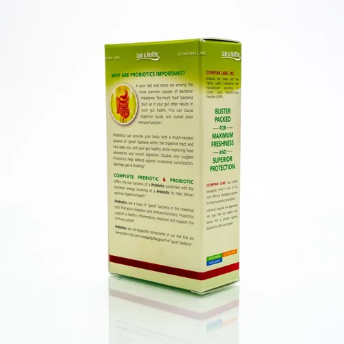 Miniatura 6 de Olympian Labs Suplemento completo de prebióticos y probióticos - 25 mil millones de cultivos vivos estables - 30 cápsulas vegetarianas, ayuda a