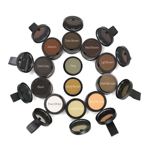 Miniatura 3 de Finally Hair Fibras de cabello rubio oscuro impermeables y corrector de pérdida de cabello, cobertura gris, creador de línea de cabello, potenciador