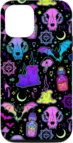 Miniatura 26 de Funda de brujería mágica para iPhone 16 con diseño gótico pastel de Halloween